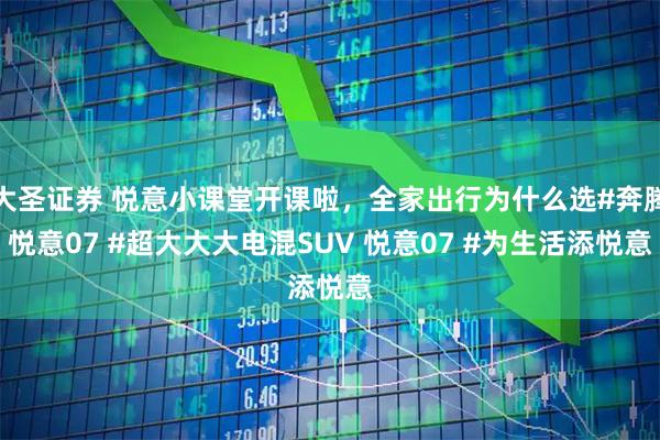 大圣证券 悦意小课堂开课啦，全家出行为什么选#奔腾悦意07 #超大大大电混SUV 悦意07 #为生活添悦意