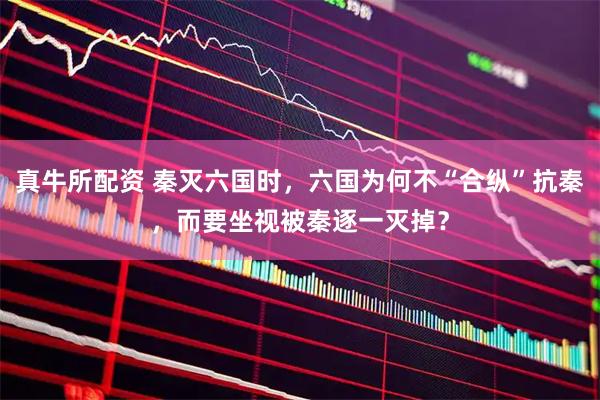 真牛所配资 秦灭六国时，六国为何不“合纵”抗秦，而要坐视被秦逐一灭掉？
